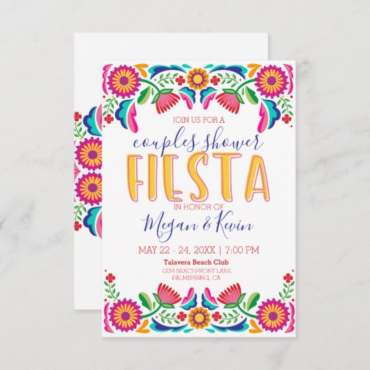 stelletjes Fiesta Invite Kaart (Voorkant / Achterkant)