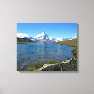 Stellisee, Valais Alps Canvas Afdruk
