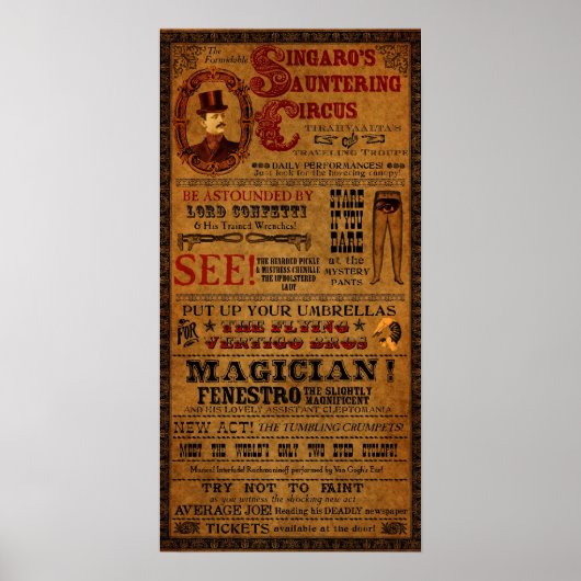 Stelt u zich eens voor dat Circus Poster uit Tirah (Voorkant)