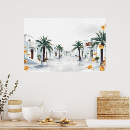 Stelt u zich eens voor, vredige, hemelse plaatsen  poster (Keuken)