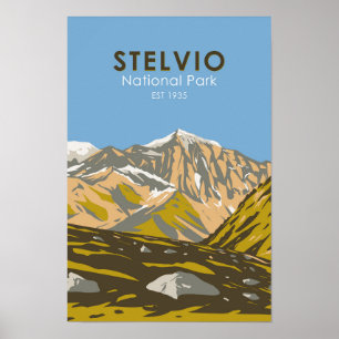Stelvio National Park Italië Central Alps Poster