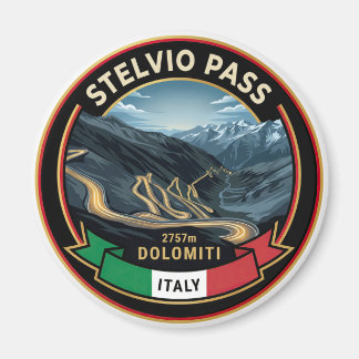 Stelvio Pass - Beruchte Bergweg Italië Magneet
