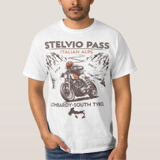 Stelvio Pass Motorfiets T-shirt | Italiaanse Alpen