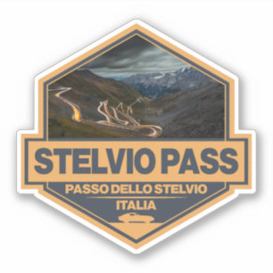 Stelvio Pass Passo Dello Stelvio Travel Art Badge Sticker