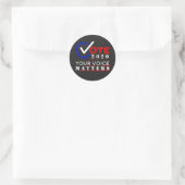 Stem 2020 Uw stem doet ertoe rond checkbox Ronde Sticker (Tas)