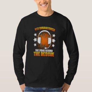 Stem achter de reddingsdispatch-operator 911 verze t-shirt