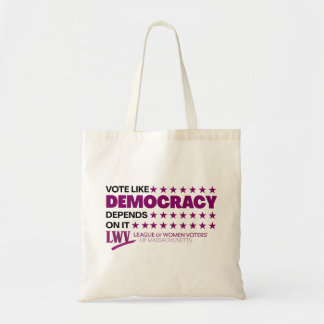 Stem Als De Democratie Ervan Afhangt Tote Paars Bag