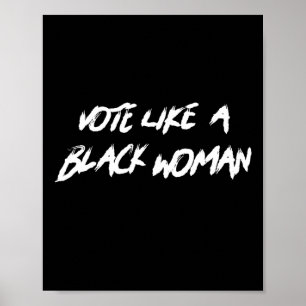 Stem als een zwarte vrouw Junteenth zwarte geschie Poster