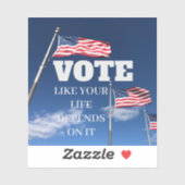 Stem alsof je leven afhangt van je IT notebook Sticker (Vel)