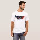 Stem Amerika - Het telt T-shirt (Voorkant volledig)