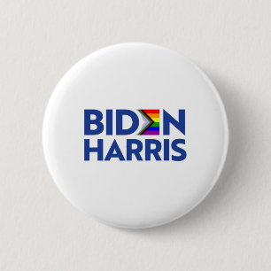 Stem Biden Harris LHBT Vooruitgang Pride Flag J Ronde Button 5,7 Cm