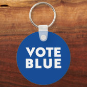 " stem blauw " blauw wit sleutelhanger (Voorkant)