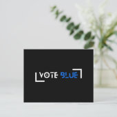 Stem Blauw  Briefkaart (Staand voorkant)