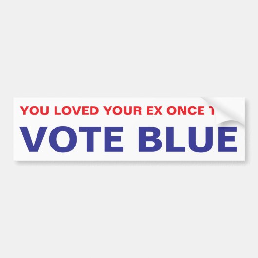STEM BLAUW BUMPERSTICKER (Voorkant)