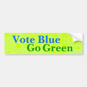Stem Blauw Ga Groen Bumpersticker