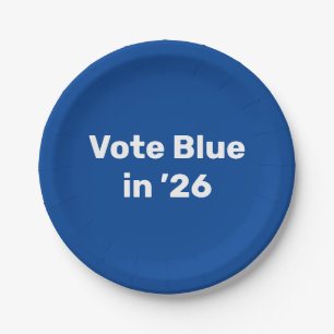 Stem blauw in 2026 papieren bordje