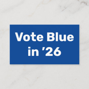 Stem blauw in 2026 visitekaartje