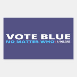 Stem blauw ongeacht wie, Harris voor president Rechthoekige Sticker