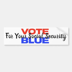 Stem Blauw Sociale Zekerheid VS Politiek  Bumpersticker