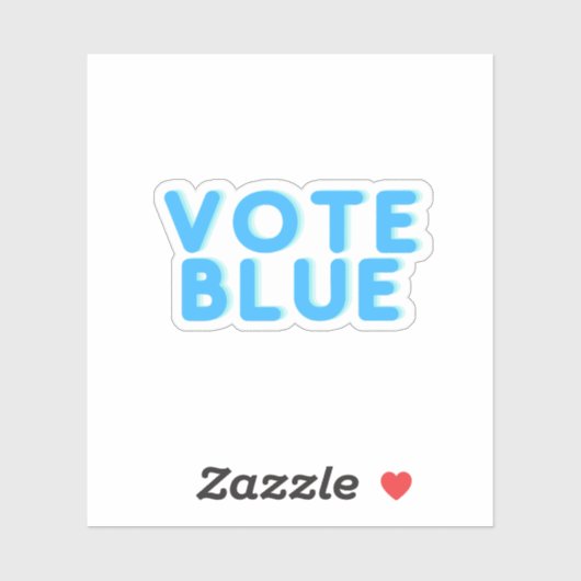 Stem Blauw Sticker (Vel)