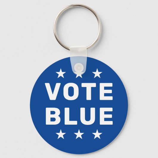 Stem Blauw teken Sleutelhanger (Voorkant)