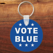 Stem Blauw teken Sleutelhanger (Voorkant)