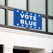 Stem Blauw teken Spandoek (Buitenkant Gebouw)