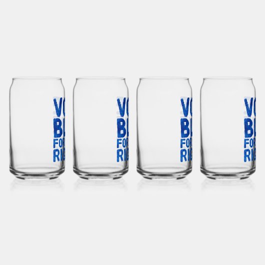 Stem Blauw voor uw rechten Blikvorm Glas (Rechts)