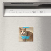 Stem Blauwe Kinderloze Kat Dames Magneet (Insitu (Vaatwasser))