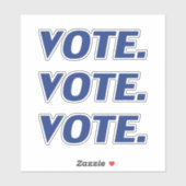 " stem " blauwe letters - sticker (Vel)