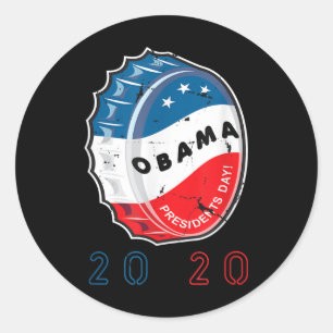 Stem Button Grappig Obama Kleurrijk Ontwerp Ronde Sticker
