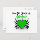Stem Cell Transplant Survivor Heart Tattoo Briefkaart (Voorkant / Achterkant)