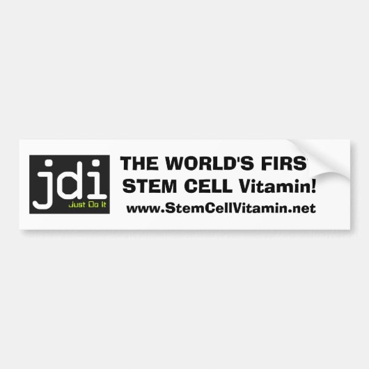 Stem Cell Vitamine Bumpersticker (Voorkant)