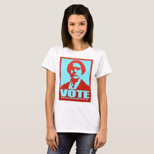 Stem Dammit Susan B. Anthony Pop Art T-shirt (Voorkant volledig)