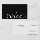 Stem: De Acteur van de stem Visitekaartje (Voorkant / Achterkant)