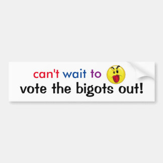 stem de bigoten weg bumpersticker