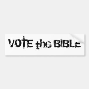 Stem de Bijbel White Black Bumpersticker