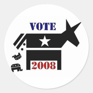 STEM DEMOCRAAT IN 2008 STICKERS