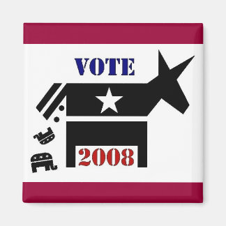 STEM DEMOCRAAT IN 2008 VIERKANTE MAGNEET