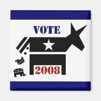 STEM DEMOCRAAT IN 2008 VIERKANTE MAGNEET