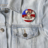Stem Democrat speld Ronde Button 5,7 Cm (In situ)
