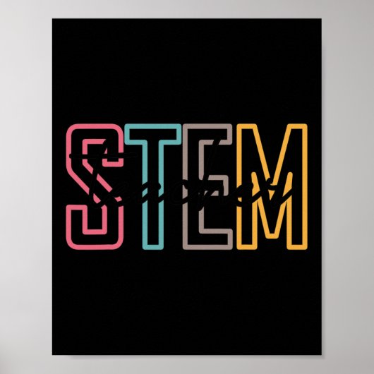 STEM Docent Wetenschapstechnologie Docent Terug na Poster (Voorkant)