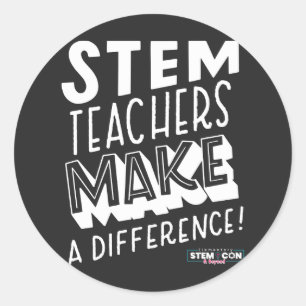 STEM-docenten maken het verschil Ronde Sticker