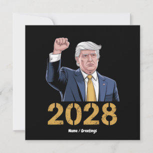 Stem Donald Trump 2028 Pro Trump Vlag van de VS Kaart