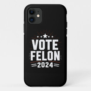 Stem Felon Trump 2024 Grappige Verkiezingsstem iPhone 11 Hoesje
