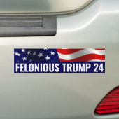 Stem Felonious Trump 2024 Bumpersticker (Op auto)