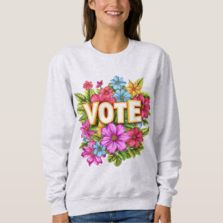 STEM Floral Geel Sweatshirt