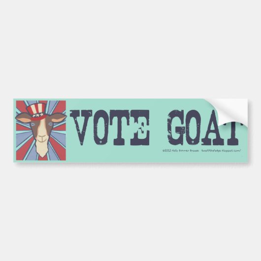 Stem Geit! Bumpersticker (Voorkant)