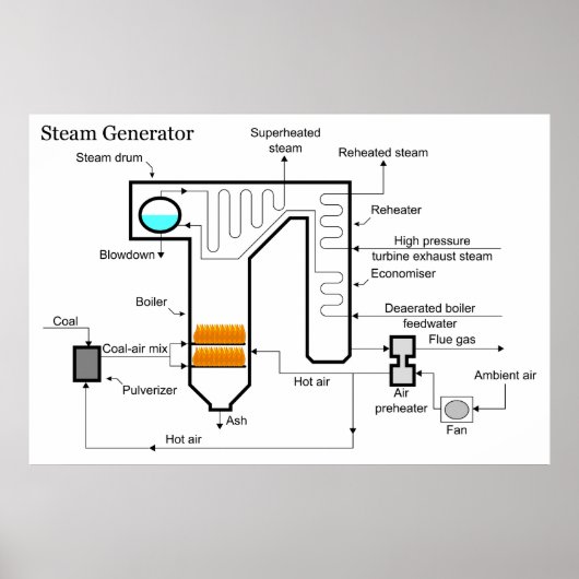 Stem-generator voor kolengestookt Plant Poster (Voorkant)
