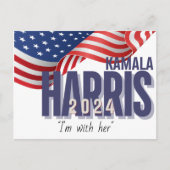 Stem Harris Verkiezing 2024  Briefkaart (Voorkant)